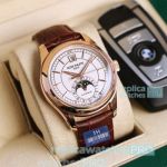 Swiss Replica Patek Philippe Complications Watch 5205g-001 White Moon Phase